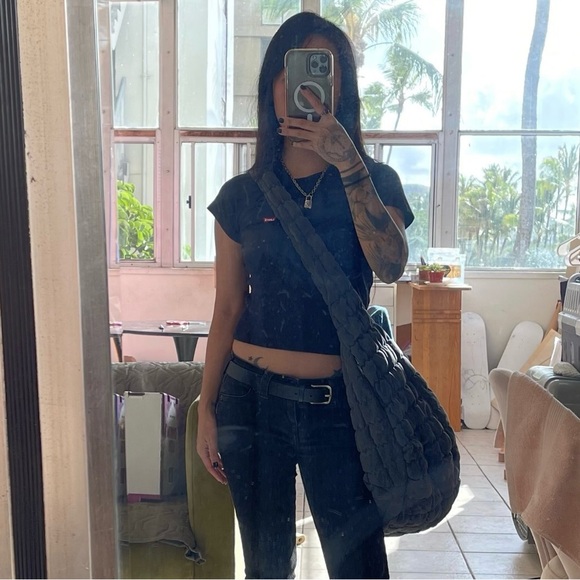 NWOT Cos Oversized Quilt Crossbody Grey Denim (SOLD OUT) - Picture 6 of 7